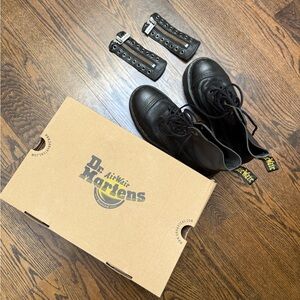 Dr. Martens Black Leather Boots with Accessories